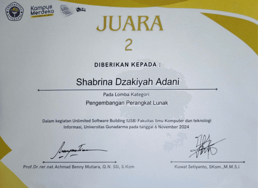 2nd Place Application Development